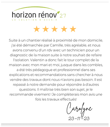 Avis horizon renov 27 Carolyine